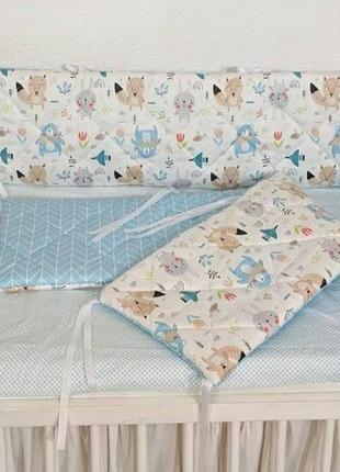 Комплект в кроватку, кроветку, манеж, бортики, защита