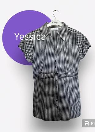 Милая стрейчева приталенная блуза рубашка1 фото
