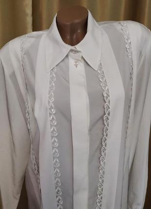 Белая офисная рубашка блуза германия2 фото