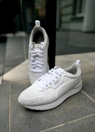 Белые женские кроссовки puma r78 оригинал1 фото