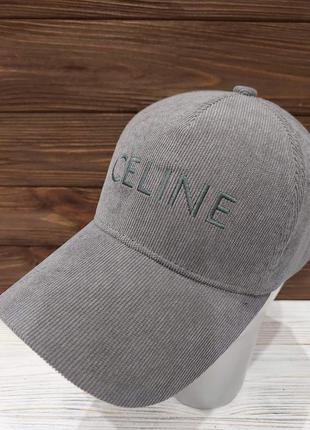 Бейсболка женская вельвет кепка стиля celine сезен унисекс