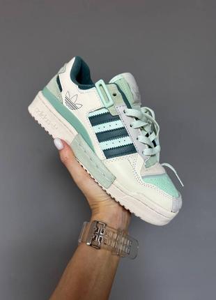 Женские кроссовки adidas forum low “mint green” premium#адидас
