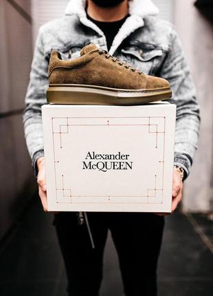 Стильні замшеві чоловічі кросівки alexander mcqueen весна-літо-осінь)😍6 фото