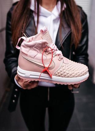 Стильные кроссовки nike duckboot в розовом цвете (осень-зима-весна)😍1 фото