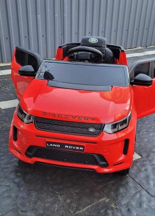 Детский электромобиль джип land rover discovery (красный цвет)