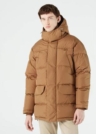 Пуховик lacoste men's detachable hood long puffer coat