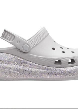 Клоги crocs classic crush glitter clog, оригинал1 фото