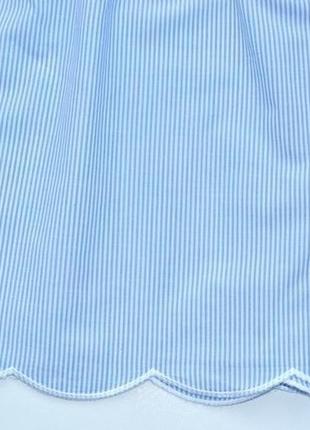 H&amp;m красивая натуральная легкая блузка в полоску на 4-5 лет6 фото