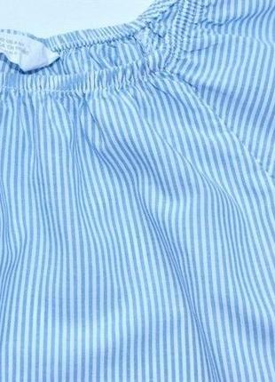 H&amp;m красивая натуральная легкая блузка в полоску на 4-5 лет3 фото