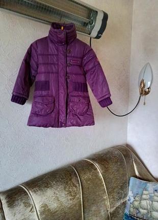 Пальто демисезонное на девочку на возраст  5 лет размер 1101 фото