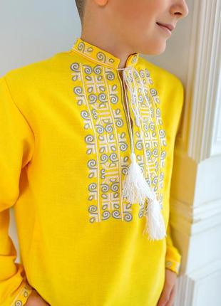 Рубашка вышиванка желтая для мальчика