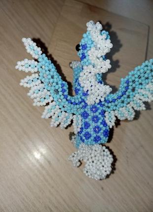 Пегас из бисера, бисероплетения, аммигуруми из бисера, крылатый конь из юиспера.