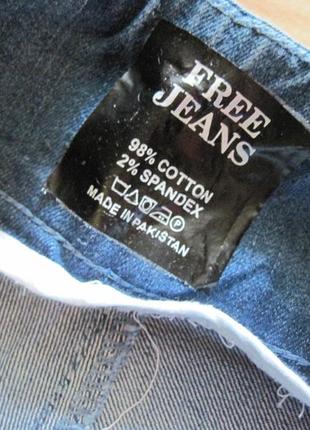 Новые стрейч. джинсы "free jeans" р.42 пояс- резинка4 фото