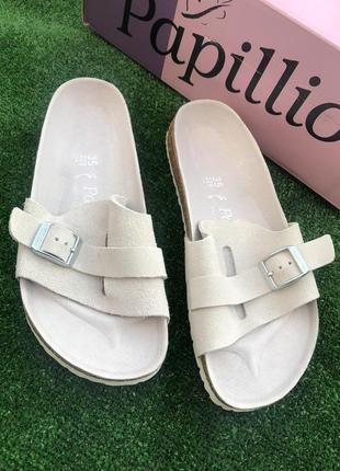 Сланцы шлепки birkenstock carmen natural leather4 фото