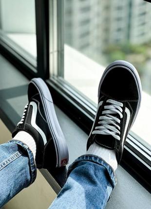 Замшеві, чорні кеди vans old skool , натуральна замша , накладений платіж1 фото