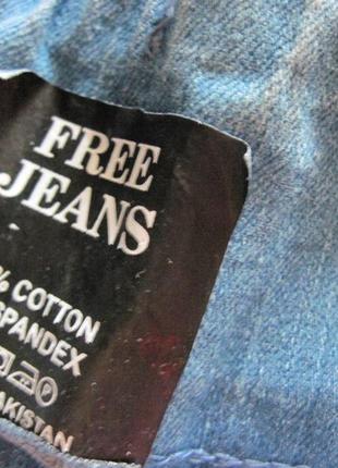 Новые стрейч. джинсы "free jeans" р.42 пояс- резинка6 фото