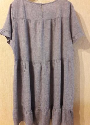 Плаття нове ярусне  льон+віскоза xl-4xl2 фото