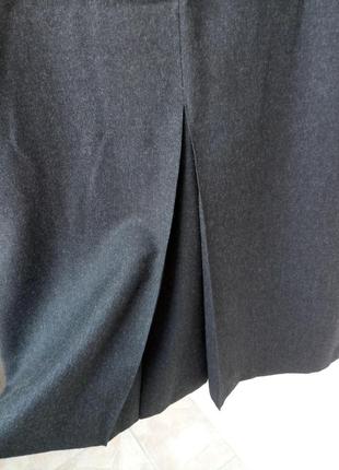 Шерстяная темно-серая юбка от marks&spenser3 фото