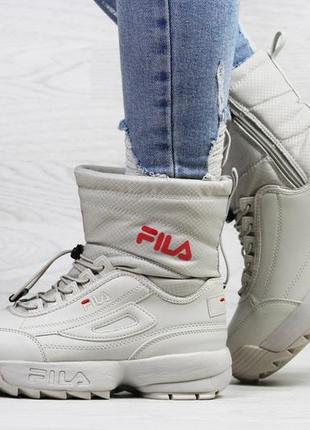 Шикарные женские  зимние сапоги fila disruptor 2 на меху2 фото