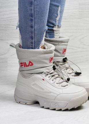 Шикарные женские  зимние сапоги fila disruptor 2 на меху1 фото