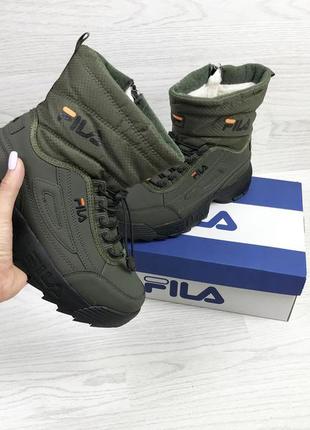 Шикарные женские  зимние сапоги fila disruptor 2 на меху4 фото