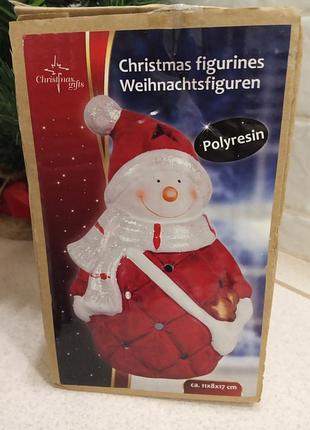 Красивенный подсвечник снеговик с блестками christmas decorations. нидерланды