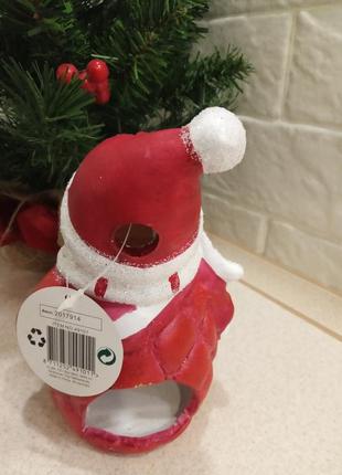 Красивенный подсвечник снеговик с блестками christmas decorations. нидерланды