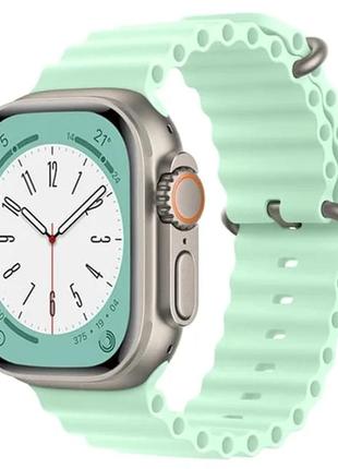 Силіконовий ремінець silicone strap ocean для apple watch pistachio • 38/40/41mm