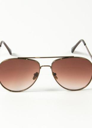 Солнцезащитные очки авиаторы 80-666/5 коричневые2 фото