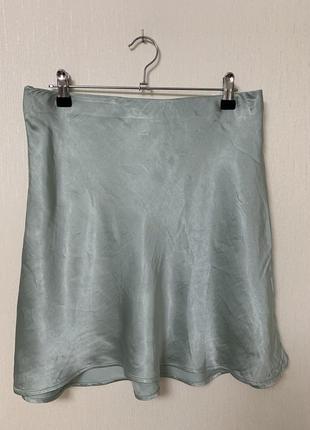 H&m сатиновая мини юбка