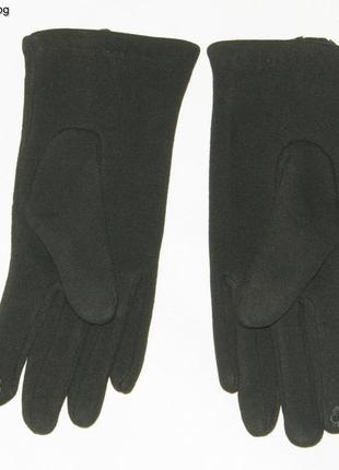 Женские трикотажно-велюровые перчатки для сенсорных телефонов - №18-1-443 фото