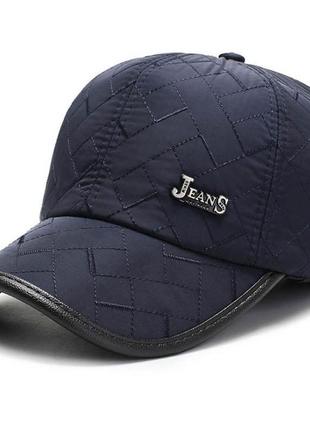 Чоловіча зимова кепка jeans, синій 56-58 р