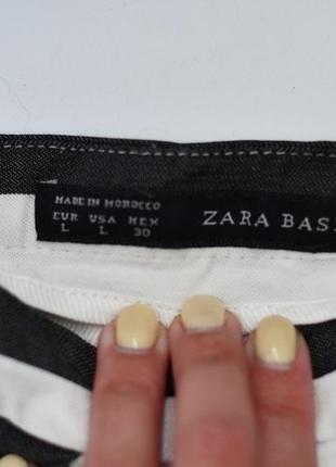 Міні спідниця із запахом у смужку zara2 фото