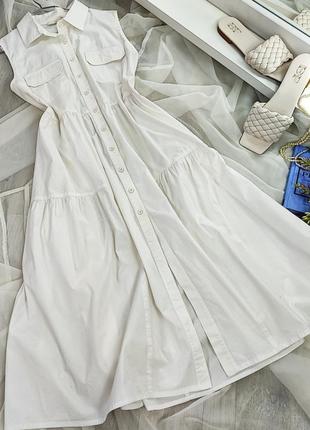 Трендова стильна бавовняна сукня плаття сорочка на гудзиках1 фото