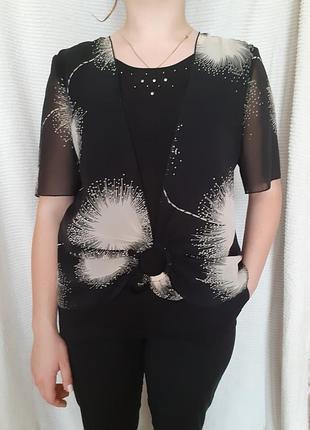 Распродажа красивая нарядная блузка размер l-xl/eur-42