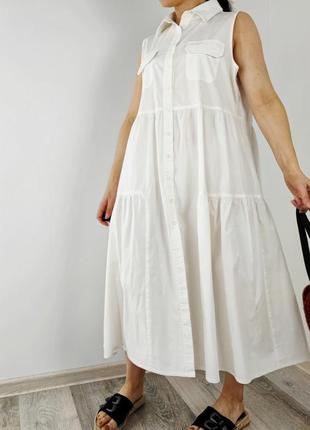 Трендова стильна бавовняна сукня плаття сорочка на гудзиках5 фото