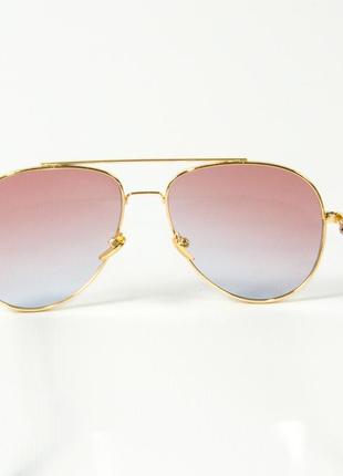 Солнцезащитные очки авиаторы 80-666/3 розово-голубые5 фото