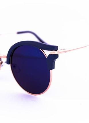 Жіночі гламурні окуляри котяче око - сині - 1051