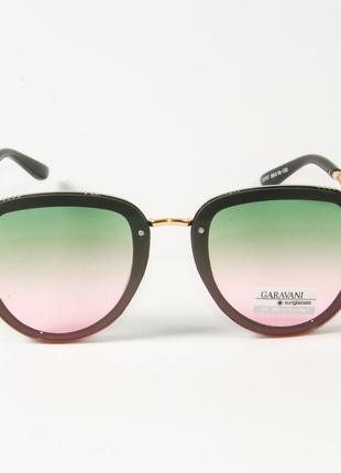 Женские солнцезащитные очки авиатор 33707/5 зеленые2 фото