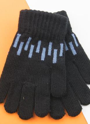 Перчатки для мальчиков на 4 - 6 лет (арт. 22-25-28) черный