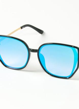 Жіночі сонцезахисні окуляри котяче око дзеркальні 2311/5 блакитні