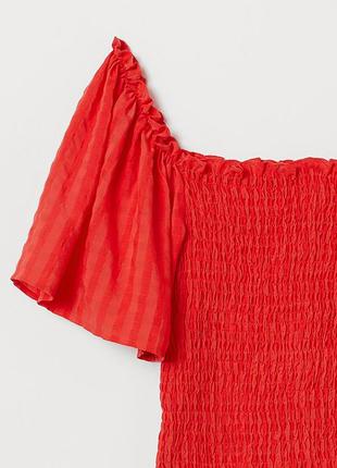 Красный топ блуза з коротким рукавом h&m размер 442 фото