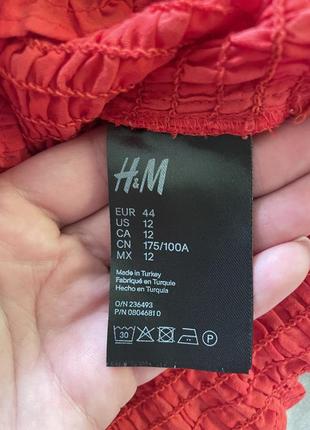 Червоний топ блуза з коротким рукавом h&m розмір 446 фото