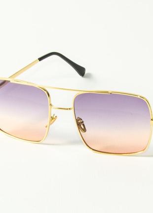 Сонцезахисні квадратні окуляри 80-667/5 фіолетово-рожеві