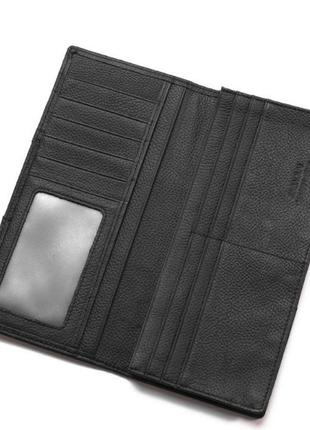 Кожаный мужской клатч кошелек рептилия черный, мужское портмоне из натуральной кожи вертикальный3 фото