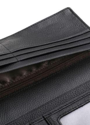 Кожаный мужской клатч кошелек рептилия черный, мужское портмоне из натуральной кожи вертикальный2 фото