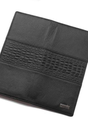 Кожаный мужской клатч кошелек рептилия черный, мужское портмоне из натуральной кожи вертикальный8 фото