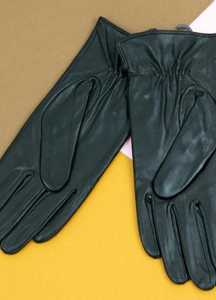 Жіночі шкіряні рукавички з в'язаної вовняної підкладкою (арт. 21-220-3) до 17 см2 фото
