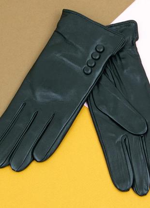 Женские кожаные перчатки с вязаной шерстяной подкладкой (арт. 21-220-3) до 17 см