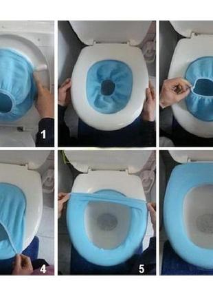 Чехол-накладка, утеплитель на сиденье унитаза универсальный размер